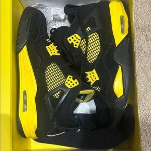 Jordan Air Jordan 4 Retro Black/White/Yellow Box Label